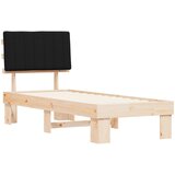  Krevetni okvir s tapiciranim uzglavljem Crna 80 x 200 cm | shoptok.hr