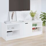 TV ormarić bijeli 102 x 35,5 x 36,5 cm od konstruiranog drva | shoptok.hr