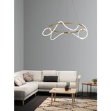 Nova Luce Aluminijasta LED zatemnitvena viseča svetilka v zlati barvi s senčilom iz akrilnega stekla ø 70 cm Tiriac – | Shoptok.si