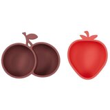 OYOY Mini Crvene/smeđe silikonske dječje zdjelice u setu 2 kom Yummy – Cijene