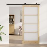  Klizna vrata ORKDAL 93 x 211 cm Masivna borovina i staklo | shoptok.hr