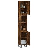 vidaXL Kopalniška omarica dimljeni hrast 30x30x190 cm inženirski les | Shoptok.si