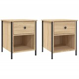  Noćni ormarići 2 kom boja hrasta 40x42x50 cm konstruirano drvo | Eponuda.com