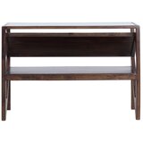 Light & Living Pomoćni stol sa staklenom pločom stola u tamnoj prirodnoj boji 41x119 cm Yuki – | shoptok.hr