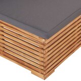  Srednja sofa sa sivim jastukom od masivne tikovine | shoptok.hr