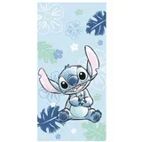 Modra bombažna otroška brisača 70x140 cm Lilo and Stitch "Ohana Blue" –