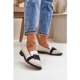 VINCEZA Lacquered Women's Moccasins With Decoration Light Gray 58389 | shoptok.hr