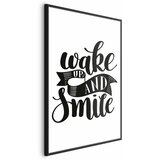  Plakat - Wake Up and Smile 21x30 Crni okvir | shoptok.hr