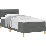 vidaXL vzmetnica na podlagi z vzmetnico temno siva 90x190 cm tkanina | Shoptok.si