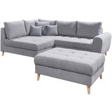 MID.YOU KOTNA SEDEŽNA GARNITURA, mikrovelur svetlo siva | Shoptok.si