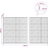  Gabion s žicom debljine 5 mm i mrežom 10x10 cm 1150x20x200 cm | shoptok.hr