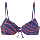 Buffalo Bikini zgornji del 'Wire-Top Dune' modra / oranžna
