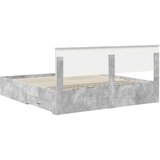  Konstrukcija postelje z vzglavjem Betonsko siva 180 x 200 cm, (5000103429) | Shoptok.si