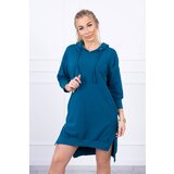 Kesi Hooded dress with a longer back marine Cene