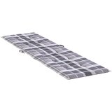  Jastuk za ležaljku sivi karirani (75 + 105) x 50 x 4 cm | Eponuda.com
