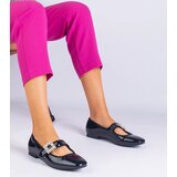 Gemre Black patent ballerinas decorated with a Furseda buckle | shoptok.hr