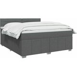  Boxspring krevet s madracem Tamnosiva 160 x 200 cm Tkanina 203 x 164 x 88 cm | Shoptok.si