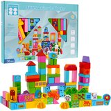  Set lesenih kock z različnimi motivi - 100 kos - pisan | Shoptok.si