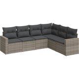 Maison Chic Seti vrtnega pohištva - Vrtna garnitura - Vrtni pohištvo set 6-delna z blazinami siv poli ratan, (21807894) | Shoptok.si