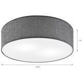  plafonsko svetlo sirja 2xE27/15W/230V prečnik 45 cm sivo | Eponuda.com