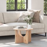 vidaXL Klubska miza Naravni 50 x 50 x 35 cm Masivno borovo les | Shoptok.si