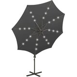  Vrtni senčnik z LED lučkami antraciten 300 cm, (20609096) | Shoptok.si