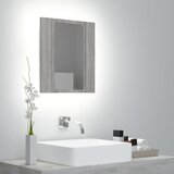 vidaXL LED kopalniška omarica z ogledalom siva sonoma 40x12x45 cm Cene