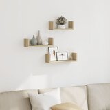 Maison Chic 3 kosi Stenske Police - Viseče police sonoma hrast inženirski les, (21793696) | Shoptok.si