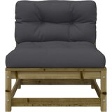 vidaXL Vrtna sofa bez naslona za ruke s jastucima i tabureom | shoptok.hr