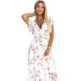 numoco basic Numoco pleated midi dress with neckline and frills | ePonuda.com