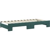  Dnevni krevet na razvlačenje tamnozeleni 90 x 200 cm baršunasti | shoptok.hr