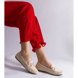 Gemre Beige suede moccasins with a bow Treja | Shoptok.si