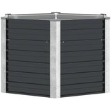  Povišena vrtna gredica antracit 129x129x77 cm pocinčani čelik | shoptok.hr