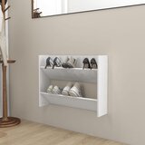 vidaXL Zidni ormarić za cipele visoki sjaj bijeli 80x18x60 cm iverica | shoptok.hr