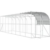  Kavez za piletinu uz zid Srebrna 800 x 200 x 215 cm | shoptok.hr