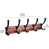 INF Vsestranski aluminijasti obešalnik za vrata - premični kavelj za organizacijo Black+Brown, (5000072430) | Shoptok.si