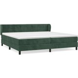  Krevet s oprugama i madracem tamnozeleni 200x200 cm baršunasti | shoptok.hr