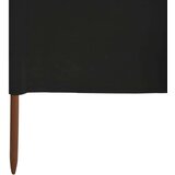  3-panelni vetrobran tkanina 400x160 cm črn, (20692985) | Shoptok.si