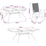  Vrtni set za objed 9 pcs Antracit 212 x 90 x 76 cm - 8-mjesta | shoptok.hr
