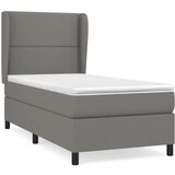  Krevet s oprugama i madracem tamnosivi 90 x 190 cm od tkanine | shoptok.hr