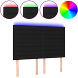  LED uzglavlje crno 144x5x118/128 cm od tkanine | shoptok.hr