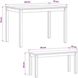  Blagovaonski set 3 kom. Prirodna Čvrsto Hrastovo Drvo | shoptok.hr
