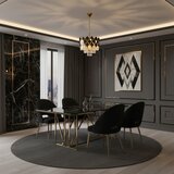  Brilagi - Luster na lancu CRISTAL 5xE14/40W/230V prečnik 38 cm zlatna/crna | Eponuda.com