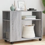 vidaXL Stranska mizica s kolesi siva sonoma 70x35x60 cm inžen. les Cene