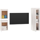 TV ormarići 3 kom bijeli od masivne borovine | shoptok.hr