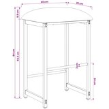  stolica 2 kom. Tamnosiva 40 x 32 x 64 cm | shoptok.hr