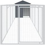  Kućica za pse s krovom antracit 117x609x123 cm pocinčani čelik | shoptok.hr