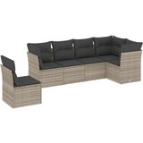 Maison Chic Seti vrtnega pohištva - Vrtna garnitura - Vrtni pohištvo set 6-delna z blazinami siv poli ratan, (21806003) | Shoptok.si
