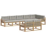 vidaXL Zunanja garnitura za sedenje 6 pcs Bela in svetlo siva, (5000282471) | Shoptok.si
