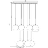  Ondaluce - Visilica na sajli JEWEL 8xE14/10W/230V prečnik 70 cm zlatna/bela | Eponuda.com
